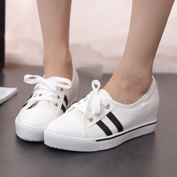 2015潮流韩版柔软舒适透气女鞋低帮帆布懒人鞋时尚休闲白色护士鞋