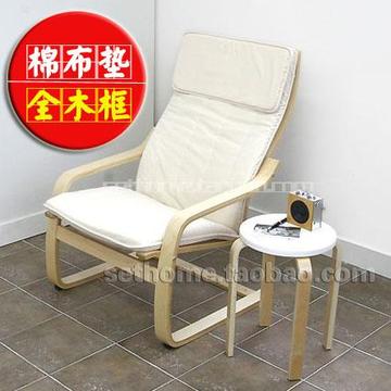 特价沙发椅宜家波昂风格休闲椅单人布艺沙发椅子实木弯曲木扶手椅
