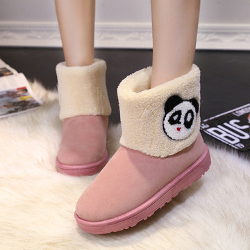 2015冬季新款韩版雪地靴女平底加厚加绒短筒靴保暖休闲棉鞋子包邮