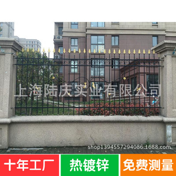 上海热镀锌铁艺围墙栏杆 铁艺阳台围栏阁楼护栏 庭院厂房铁大门