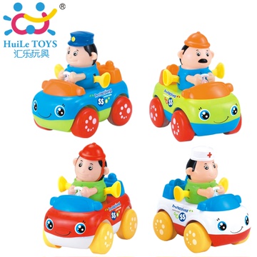 汇乐356c快乐车队儿童可爱职业惯性车警察医生趣味玩具汽车单只
