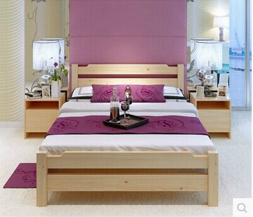 特价 白色实木床 单双人床1.8 1.2米实木床150  松木田园床 造型