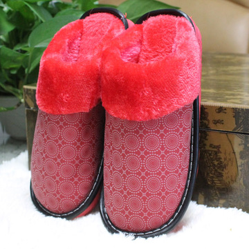 冬季皮棉拖鞋情侣男女厚底冬季室内居家可爱保暖拖鞋最新特价包邮