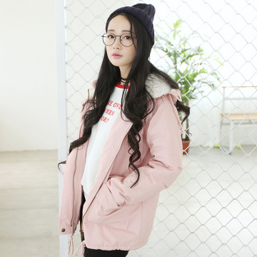 2015冬季新款韩版大码外套保暖加厚连帽棉服女中长款宽松棉衣