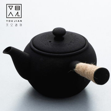 又见造物紫砂壶日式茶具侧把壶宜兴纯手工泡茶壶套装普洱功夫茶壶