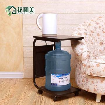 厂家促销  简约可放水桶沙发小茶几边几角几可移动带轮床边桌桌子