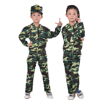 元旦儿童迷彩长袖演出服少儿迷彩服军装合唱服儿童海军陆军演出服