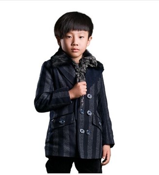 男童呢大衣外套 冬季新款童装 韩版男童 休闲毛呢外套儿童呢大衣