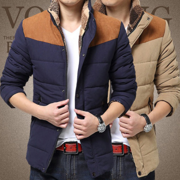 2015冬季新款立领男棉衣韩版修身男士羽绒棉服加绒加厚男装外套潮