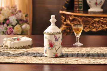 欧式田园风格珠宝茶叶咖啡干货陶瓷储藏罐家居摆饰品正品包邮