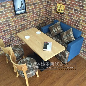 咖啡厅沙发卡座西餐厅奶茶甜品店桌椅卡座沙发咖啡厅卡座搭配套餐