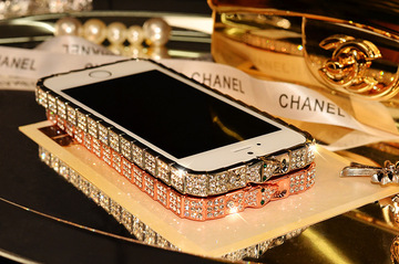 苹果6钻石边框 水钻边框 iPhone6蛇形扣手机壳 4.7 5.5金属边框