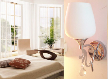 LED客厅壁灯现代简约床头灯卧室壁挂创意圆形温馨双头壁灯带开关