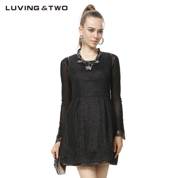 LUVINGTWO2015春季新款专柜同款性感无袖修身显瘦连衣裙L1431062