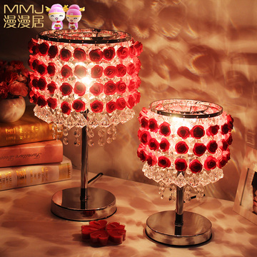万朵玫瑰　红色婚庆结婚时尚创意卧室床头台灯香薰灯简约装饰灯具