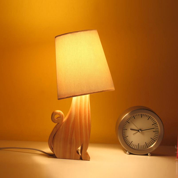 中式台灯创意卧室床头灯节能护眼暖白光书房实木台灯现代宿舍神器