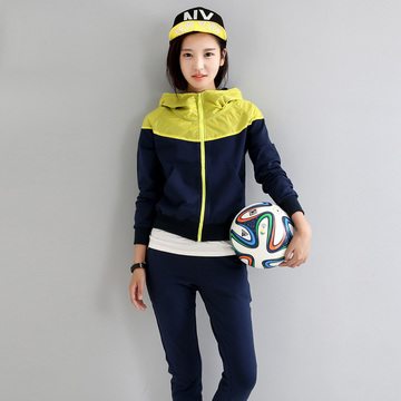 2015秋季韩国运动服卫衣休闲大码学生运动套装女款长袖长裤两件套