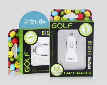 高尔夫C02点烟式充电器USB输出,能量一路随行，车载移动电源包邮