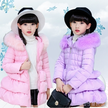 女童棉衣8中长款韩版2016冬季童装9保暖外套10-14岁大童加厚棉袄