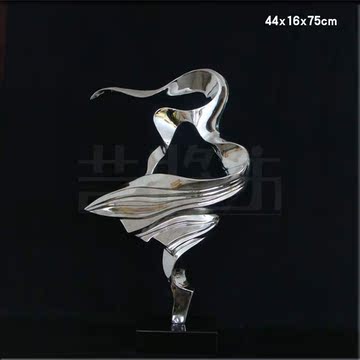 人物雕塑跳舞摆饰样板房摆件简约现代电镀桌面装饰品玄关创意摆设