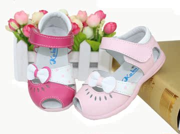 卡酷鸟2015夏季新款1-2-3岁女宝宝包头凉鞋女童软底学步鞋小童鞋