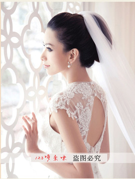 韩式蕾丝新娘结婚女大码鱼尾长拖尾婚纱礼服2015新款夏季