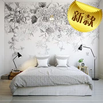 大型客厅卧室电视沙发现代简约素色锦年背景个性壁纸墙纸定制壁画