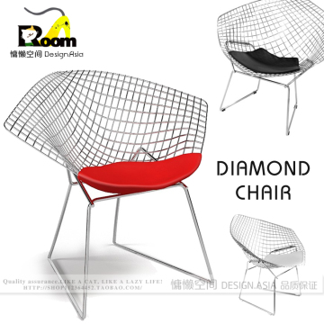 DIAMOND CHAIR个性钢丝椅创意钻石大网椅 欧式电脑椅休闲金属餐椅