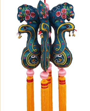 中国庆阳香包2号蛇灯 赠礼佳品使用卧室客厅挂饰 北方民间工艺品