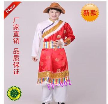 新款蒙袍蒙古演出服饰男藏族舞台装成人藏服男藏服舞蹈服民族服装