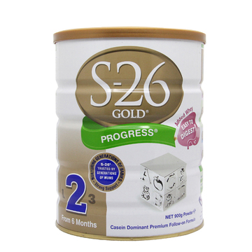 【2罐装】新西兰S26惠氏金装婴幼儿配方奶粉2段(6-12个月)900g*2