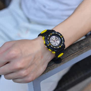 LASIKA电子手表潮双显户外电子表青少年学生表防水运动表跑步手表