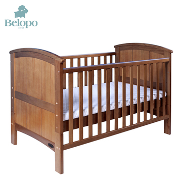 贝乐堡摩羯茶青色多功能可变少儿床宝宝床欧式婴儿床儿童实木床