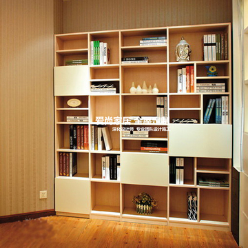 爱尚 传统书架定制定做实木书柜 现代简约书柜 书柜定制全屋定制