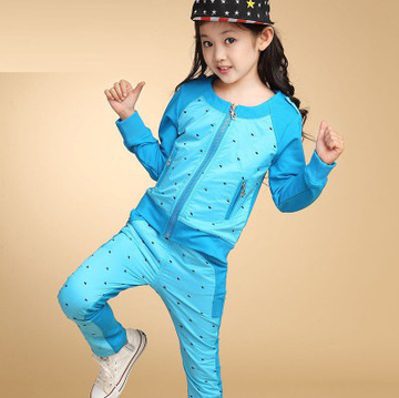 童装女童套装春秋款2015新款儿童卫衣套装韩版运动服潮休闲2件套