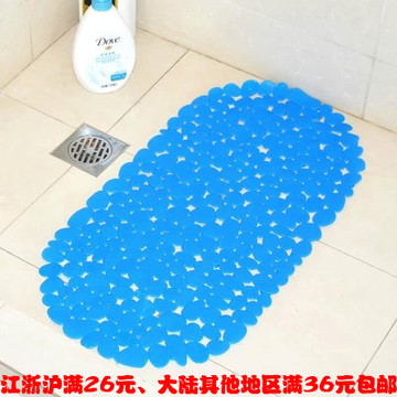 塑胶防滑石头实色地垫 卵石造型平滑磨砂浴室防滑地垫