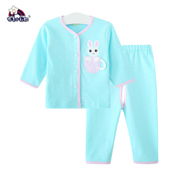 婴儿衣服宝宝秋装套装纯棉1-3岁女童睡衣长袖儿童内衣男童家居服