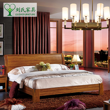 实木床1.8米双人床高箱储物婚床乌金木色卧室家具简约现代中式床