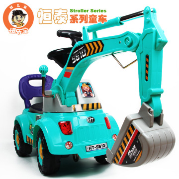恒泰儿童挖掘机可坐可骑大号工程车挖沙机钩机推土机宝宝玩具车车