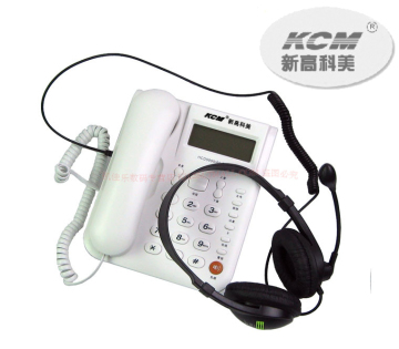 KCM高科美69时尚来电显示话务员电话机头戴式耳机耳麦固话座机
