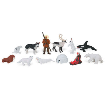 Safari动物模型 正品包邮 北极 无毒无味 熊雪橇场景摆设幼教野外