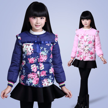 儿童装女童羽绒服短款外套冬季2015新款潮加厚韩版轻薄修身棉衣