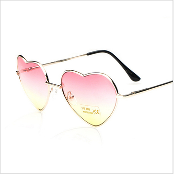 2014新款复古金属爱心形太阳镜墨镜 桃心男女太阳眼镜 心型太阳镜