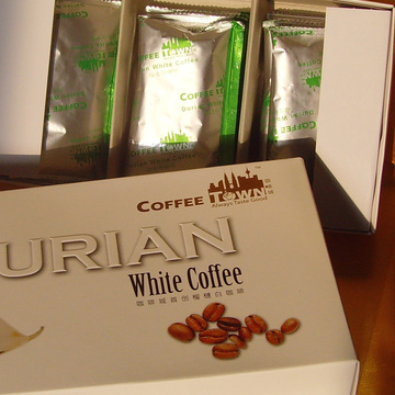 马来西亚进口咖啡城白咖啡coffee town/榴莲味/速溶咖啡正品包邮