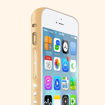 iphone6水钻手机壳镶钻金属边框手机套4.7苹果6防摔保护壳奢华女