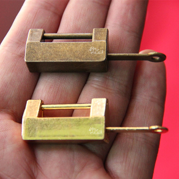 仿古锁具横开挂锁古代老式锁头中式做旧家具配锁橱柜首饰盒复古锁
