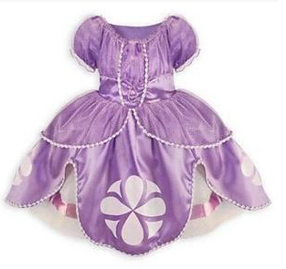 迪士尼Disney 索菲亚sofia公主服装 公主裙 礼服 儿童连衣裙礼服