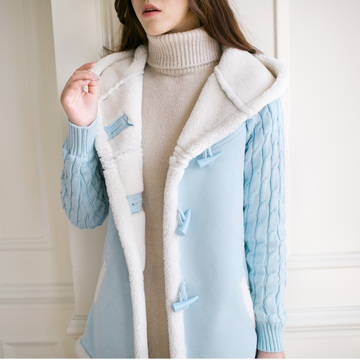 欧美2015女装秋冬季最新款高端时尚长袖羊绒保暖开衫外套清仓特价