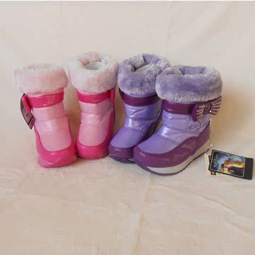 品牌断码特价新款女童雪地靴  防水耐寒加厚儿童雪地靴 冬季棉鞋