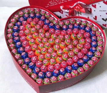 超大177颗真知棒棒棒糖心形礼盒|情人节圣诞节生日创意糖果礼物